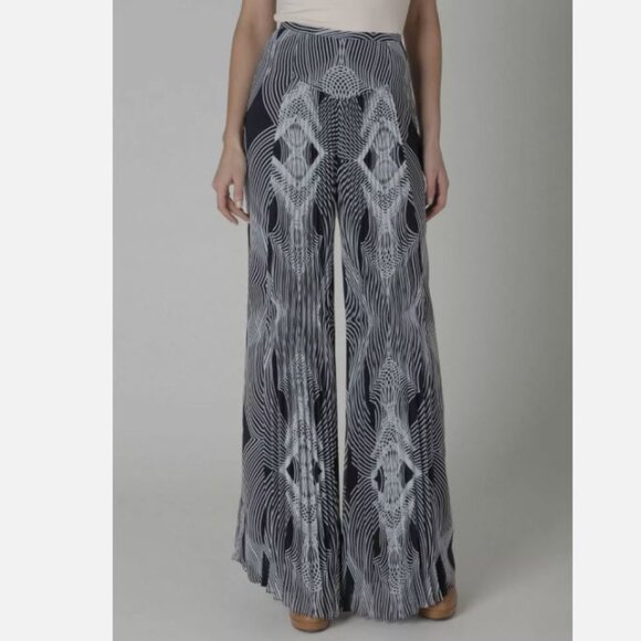 Anthropologie Leifsdottir Pleated "Optic" Palazzo Pants Size 0
